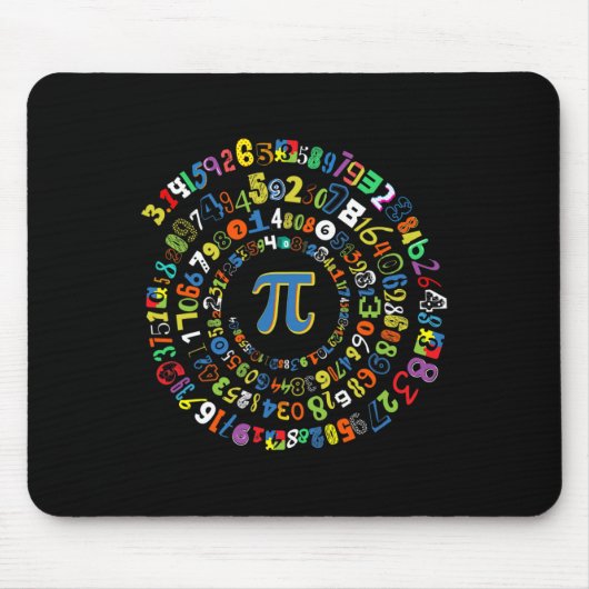 Pi Day Funny Spiral Mah Geek Cool Mathematik Lov Mousepad (Vorne)