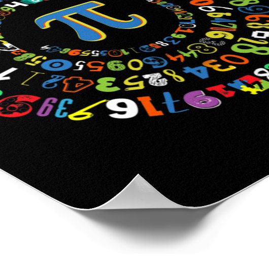Pi Day Funny Spiral Mah Geek Cool Mathematik Lov Poster (Ecke)