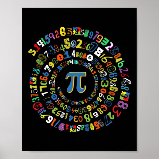Pi Day Funny Spiral Mah Geek Cool Mathematik Lov Poster (Vorne)