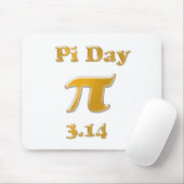 Pi Day Gold auf Weiß Mousepad (Mit Mouse)