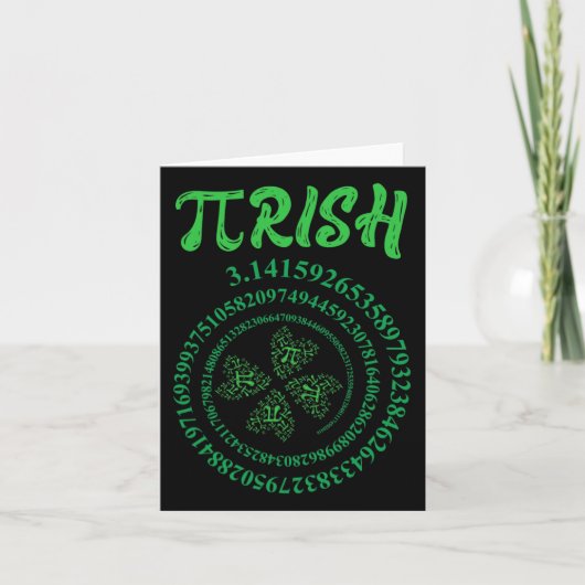 Pi Day Graphic Irish Funny St. Patrick's Day Math Karte (Vorderseite)