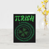 Pi Day Graphic Irish Funny St. Patrick's Day Math Karte (Gelbe Blume)