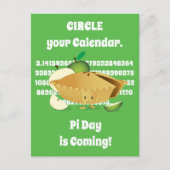 Pi Day Green Apfelkuchen Zeichennummern Postkarte (Vorderseite)