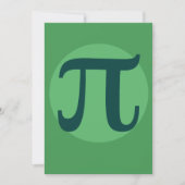 Pi Day Green Einladung (Vorderseite)