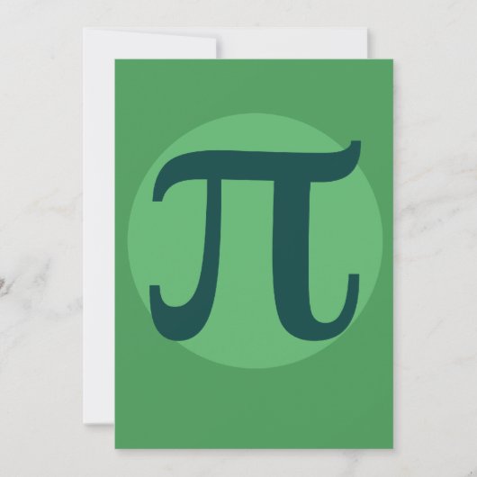 Pi Day Green Einladung (Vorderseite)