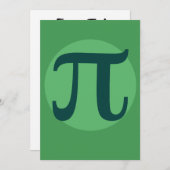 Pi Day Green Einladung (Vorne/Hinten)