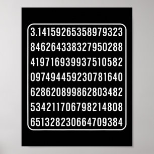 Pi Day griechischen Pi Digits Numbers Math Lovers Poster