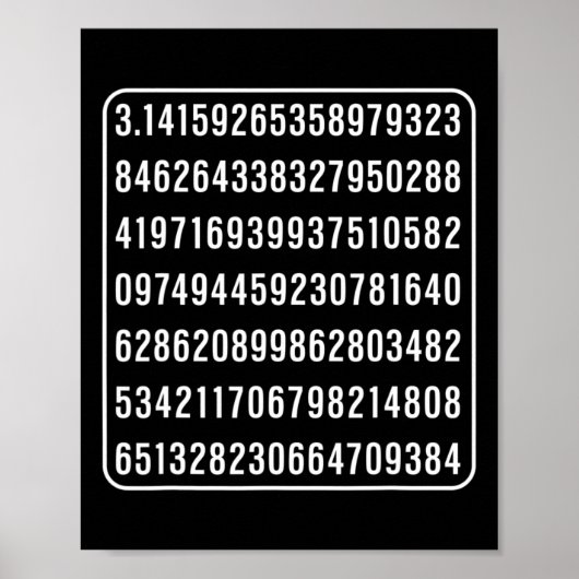 Pi Day griechischen Pi Digits Numbers Math Lovers Poster (Vorne)