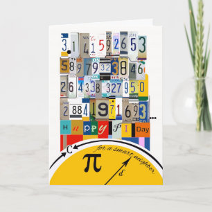 Pi-Day-Grüße für die Nachbarschaft, Crunching-Zahl Karte