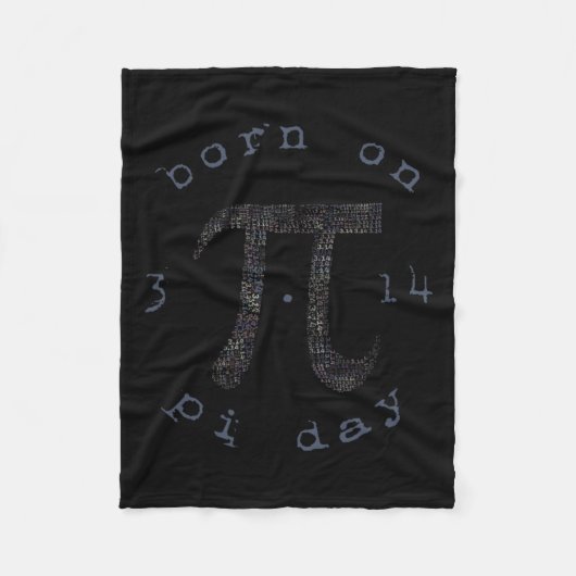 Pi Day Happy Birthday Geboren am 3.14 Fleecedecke (Vorderseite)