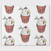 Pi-Day-Hühnerpuppe Geschenkpapier (Flach)