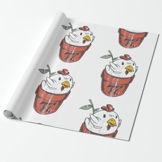 Pi-Day-Hühnerpuppe Geschenkpapier (Ungerollt)