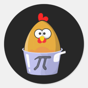 Pi Day Humore Chicken Pot Pie Math Lover Novelty Runder Aufkleber