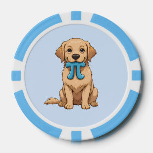 Pi Day Hund Mit Pi-Symbol   Frohen Pi-Tag Pokerchips