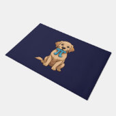 Pi Day Hund mit Pi Symbol | Happy Pi Day Fußmatte (Schrägansicht)