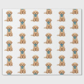 Pi Day Hund mit Pi Symbol | Happy Pi Day Geschenkpapier (Flach)