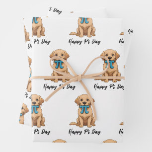 Pi Day Hund mit Pi Symbol   Happy Pi Day Geschenkpapier Set
