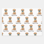 Pi Day Hund mit Pi Symbol | Happy Pi Day Geschenkpapier Set (Vorderseite)