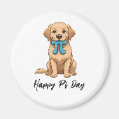 Pi Day Hund mit Pi Symbol | Happy Pi Day Magnet (Vorne)