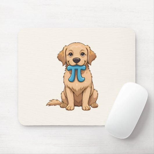 Pi Day Hund mit Pi Symbol | Happy Pi Day Mousepad (Mit Mouse)