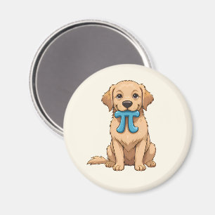 Pi Day Hund mit Pi Symbol   Niedlich Pi Math Magnet