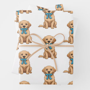 Pi-Day-Hund mit Pi-Symbol Süßer Pi-Tag Geschenkpapier Set
