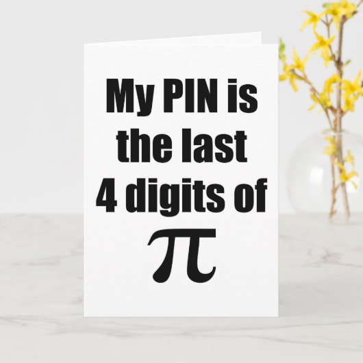 Pi Day Karte (Gelbe Blume)