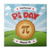 Pi Day Keramik Tile Fliese (Vorderseite)