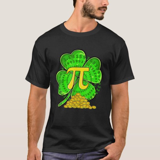 Pi Day Kleeblatts St Patricks Day März 14. 3 14 I T-Shirt (Vorderseite)