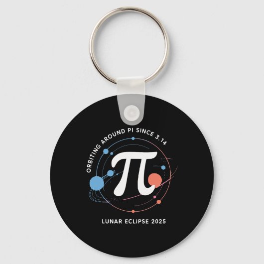 Pi Day Lunar Eclipse 2025 Kosmische Mathematik Schlüsselanhänger (Vorderseite)