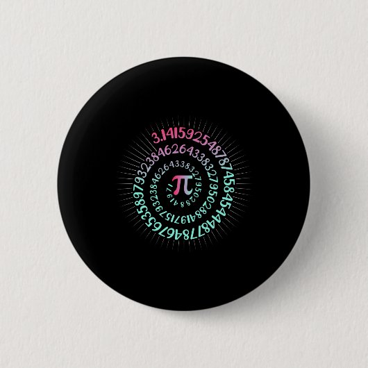 Pi Day Mah Nerd Geek 3.1415 Irrationale Nummer Pi Button (Vorderseite)