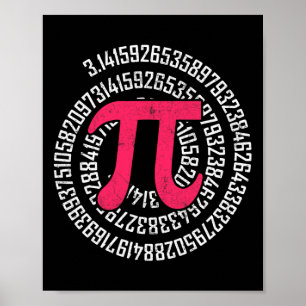 Pi Day Mah Nerd Geek 3.1415 Irrationale Nummer Pi Poster