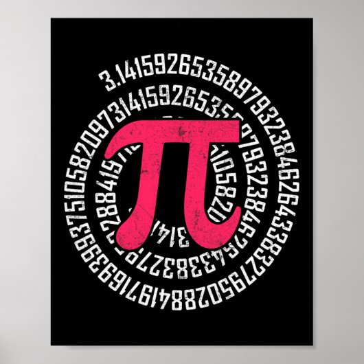 Pi Day Mah Nerd Geek 3.1415 Irrationale Nummer Pi Poster (Vorne)