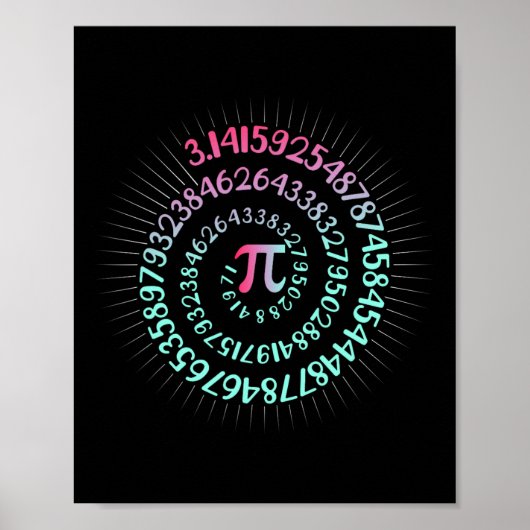 Pi Day Mah Nerd Geek 3.1415 Irrationale Nummer Pi Poster (Vorne)