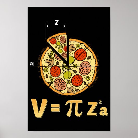 Pi Day Math Class Teacher Pizza Gag Poster (Vorne)
