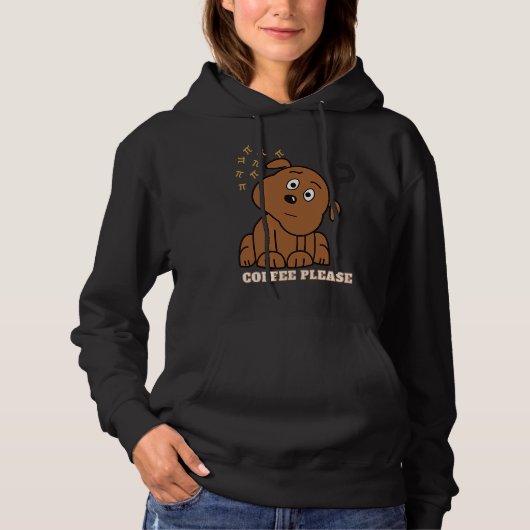 Pi Day Math Coffee and dog Geometry Trigonometry Hoodie (Vorderseite)
