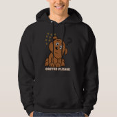 Pi Day Math Coffee and dog  Geometry Trigonometry Hoodie (Vorderseite)