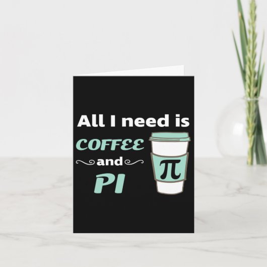 Pi Day Math Coffee Lover Geometry Calculus Trigono Karte (Vorderseite)