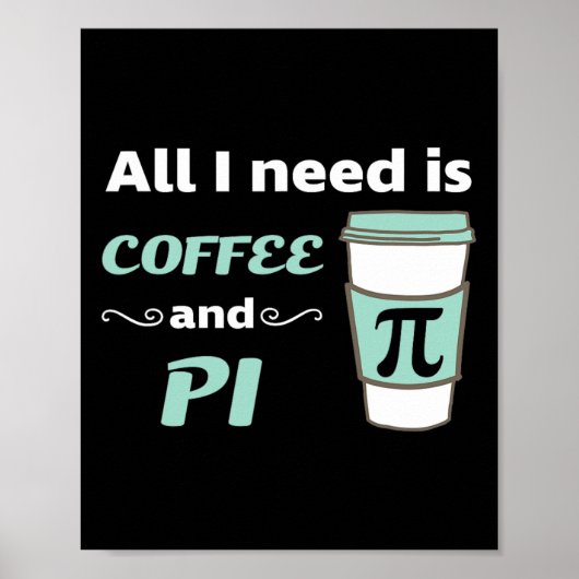 Pi Day Math Coffee Lover Geometry Calculus Trigono Poster (Vorne)