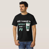 Pi Day Math Coffee Lover Geometry Calculus Trigono T-Shirt (Vorne ganz)
