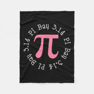Pi-Day Math Grafik Frauen und Mädchen Pi Symbol Ro Fleecedecke