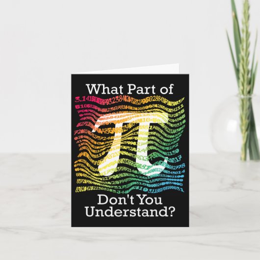 Pi Day Math Lehrer Student Rainbow Pi Symbol Karte (Vorderseite)
