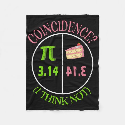 Pi Day Math Lover 3,14 Pie Zufall Ich glaube nicht Fleecedecke (Vorderseite)