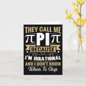 Pi Day Math Nerd - Nennen Sie mich Pi irrationale Karte (Gelbe Blume)