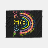 Pi Day Math Number Rainbow Happy Pi Day Fun Lächel Fleecedecke (Vorderseite (Horizontal))