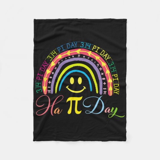 Pi Day Math Number Rainbow Happy Pi Day Fun Lächel Fleecedecke (Vorderseite)
