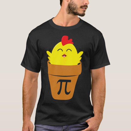 Pi Day Math T Shirt Funny Chicken Pot Pie T Shirt (Vorderseite)