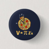 Pi Day Mathe Nerd Pizza Formel Button (Vorderseite)