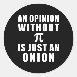 Pi-Day-Mathematik 3.14 Eine Stellungnahme ohne Pi  Runder Aufkleber