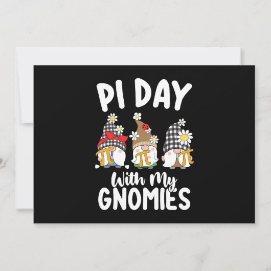 Pi Day mit meinen Gnomies Funny Mathematik Einladung (Vorderseite)
